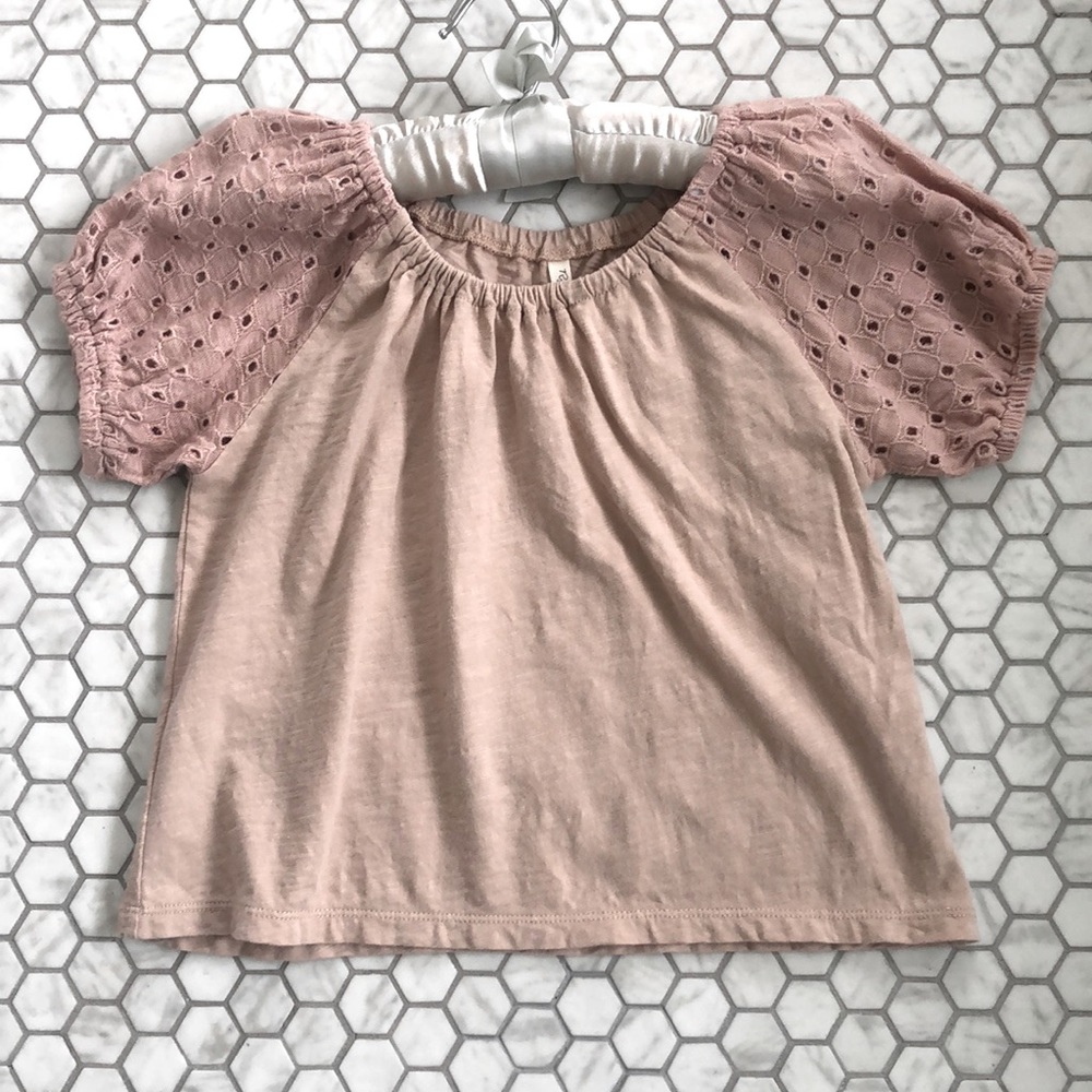 Rylee + Cru eyelet sleeve top